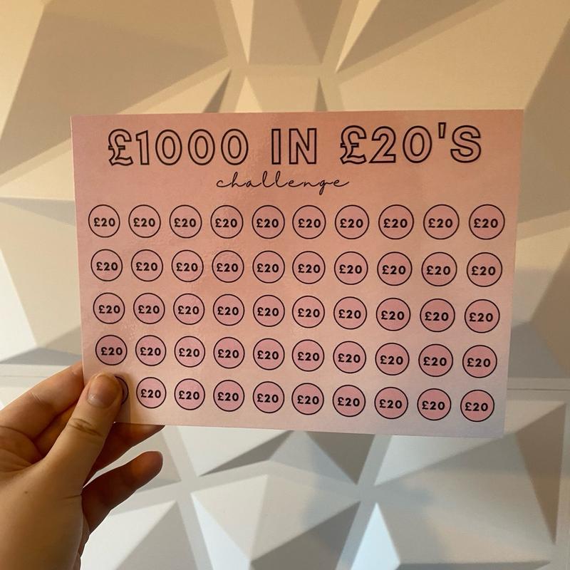 £1000 in £20s - Money Savings Challenge - XL Savings Challenge 1