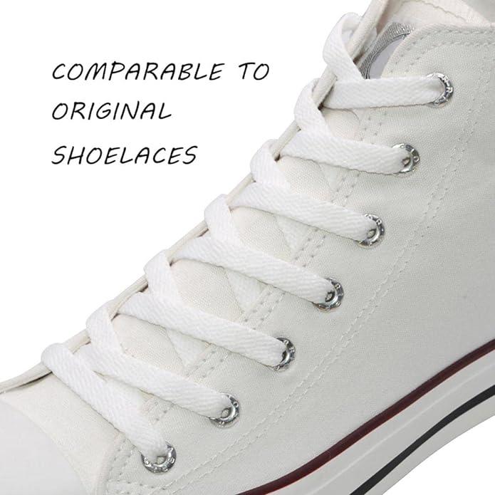 Flat Trainers Shoelace, Wide Shoe Lace for Sneakers, Premium Trainer Shoe String, Replacements for Athletic Sport Shoelaces Footwear Comfort Bridal Bedroom 6