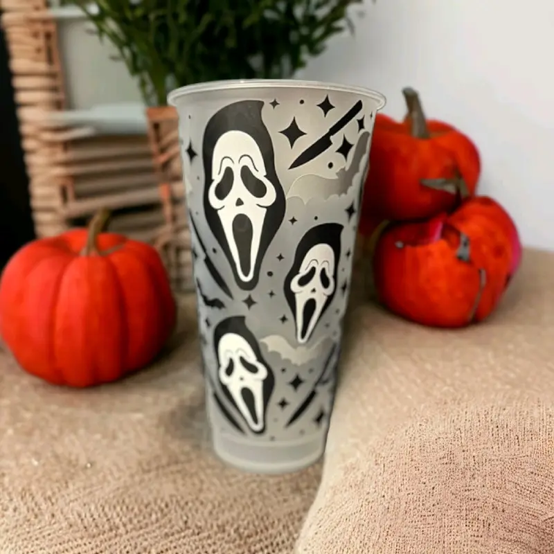 Ghostface Scream Cold Cup with Lid and Straw 0