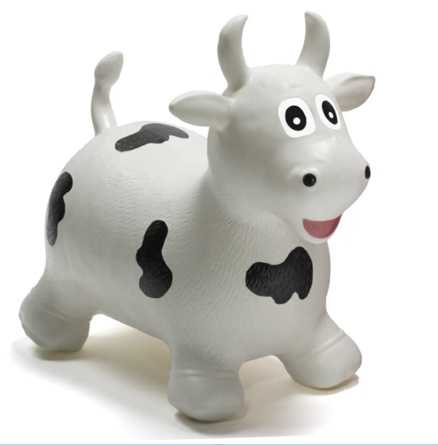 White Bull - Happy Hopperz Children Toy for Boys and Girls. Our kid's toy is perfect for muscle and core development, an educational toy, or a kids' gift. This animal hopper is great for hours of endless fun and can be used as an outdoor or indoor toy.