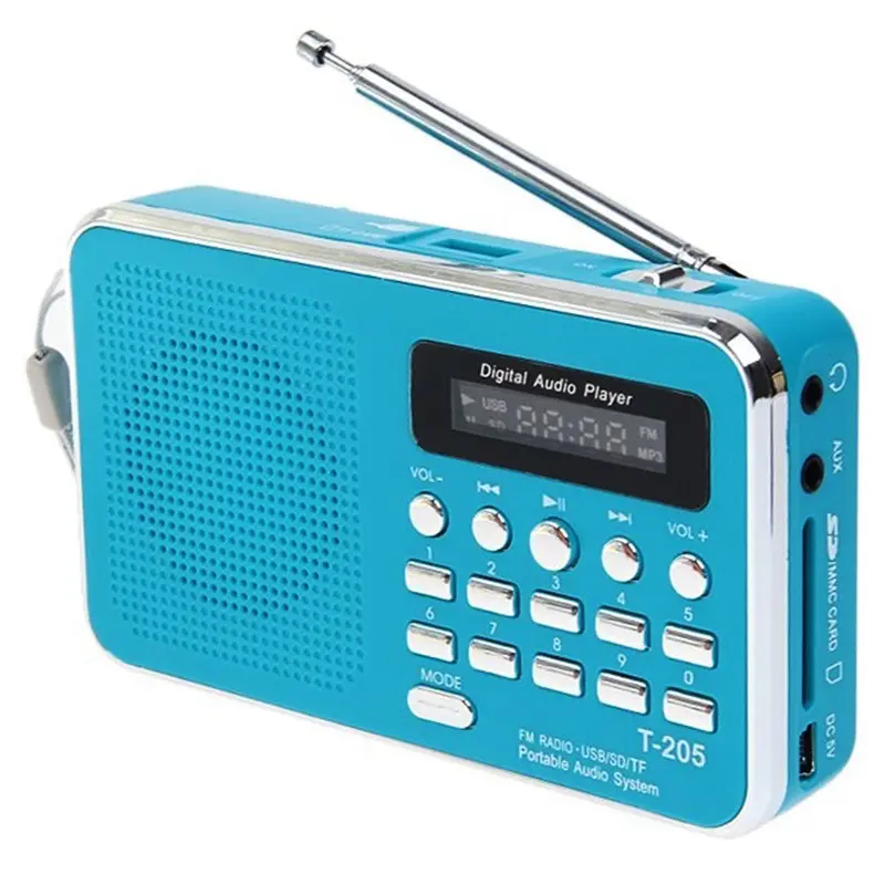 Portable Mini FM Radio Digital Radio Speaker USB SD TF Card MP3 Audio Player 0