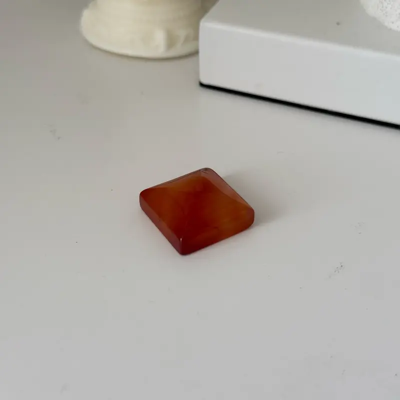 Carnelian Small Square Crystal Gemstone Jewellery 2