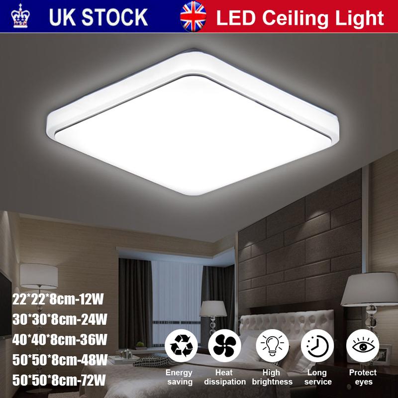 36W 40CM LED Ceiling Lights, 3240LM Waterproof Bathroom Light, Super Bright 6500K Daylight White, Modern Square Flush Mounted Lighting Fixture for Kitchen Hallway Living Room Bedroom Office lamps 0