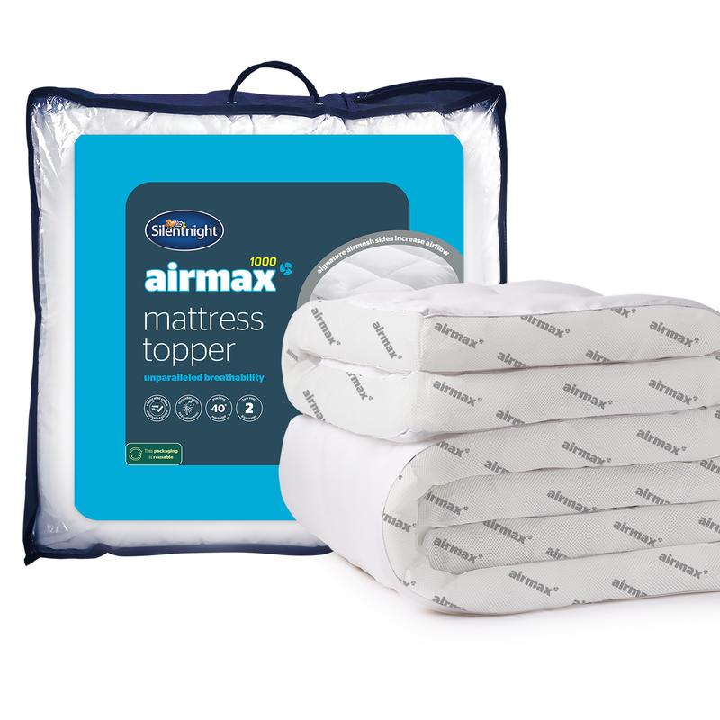 Silentnight Airmax 1000 Mattress Topper, Breathable and Fresh for a Comfortable Night's Sleep 1