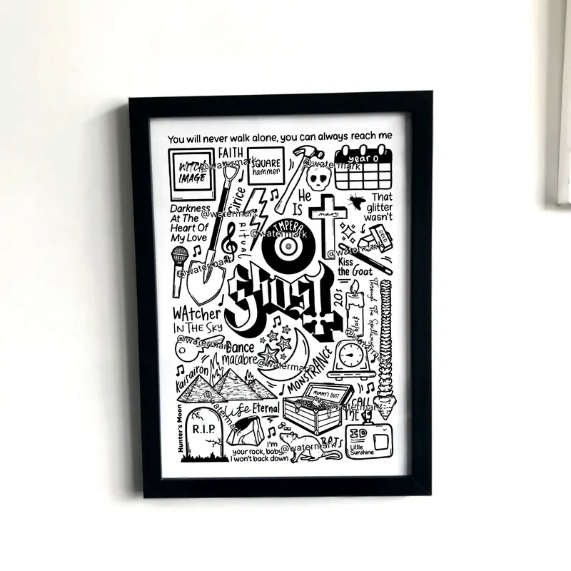 Ghost band // poster print decor merch wall art 0