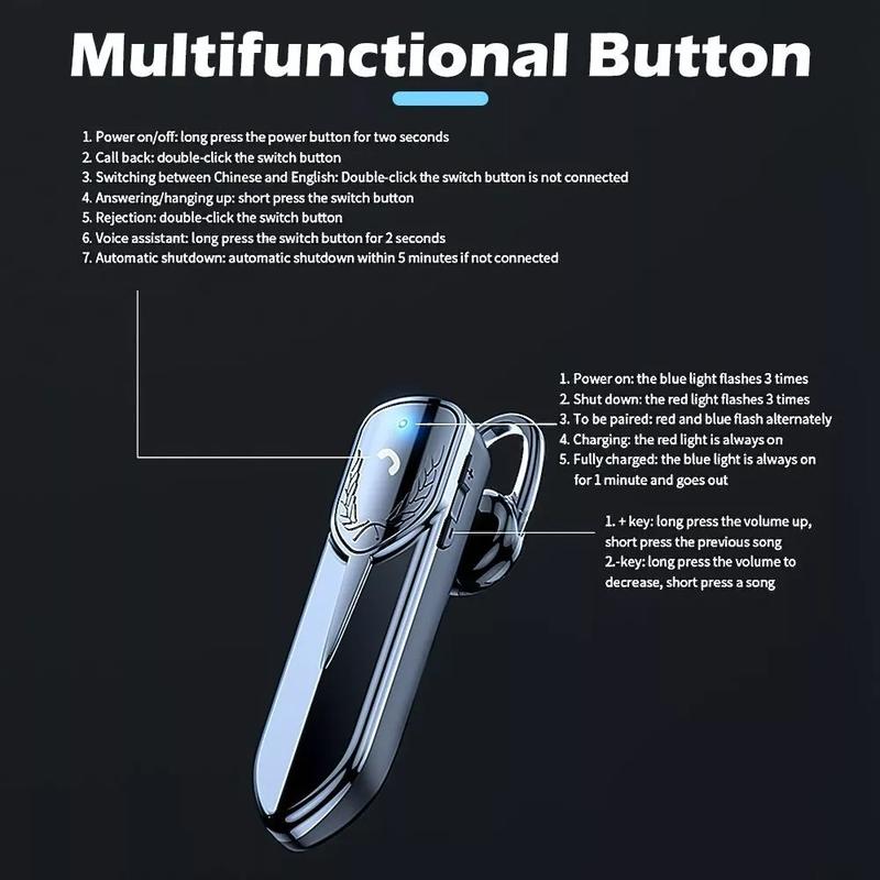 Wireless Stereo Bluetooth Headphones for Business and Hands-free Use - Electronic, Audio Chargeable  Charging Headset 3