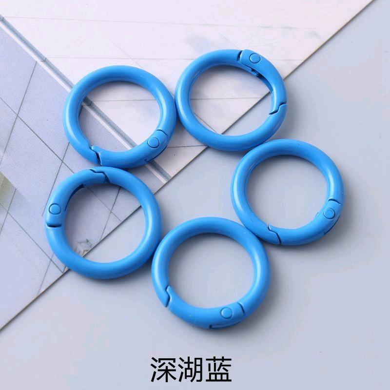 1pc of  Spring O Rings Metal Split Rings Openable Round Carabiner Keychain Clip for Bag Purse Handbag Strap Craft Jewelry Spring O Rings 5