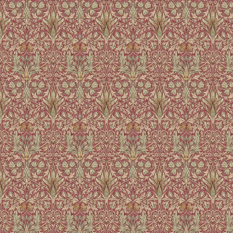 William Morris Snakeshead Wine Fabric 0