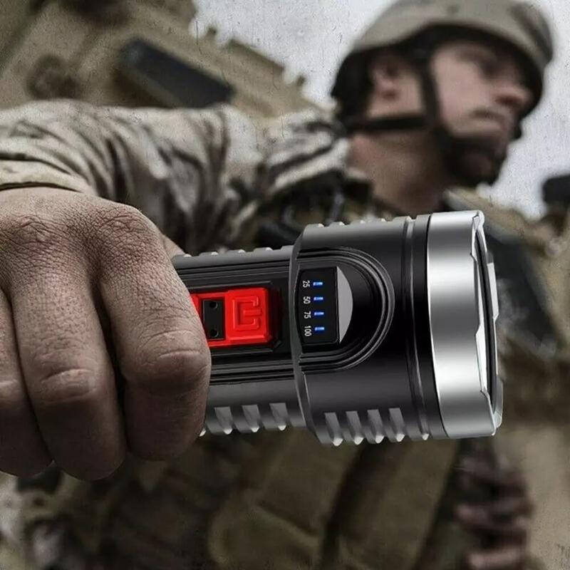 400000LM LED Super Bright Torch High Powered Camping USB Rechargeable Flashlight 6