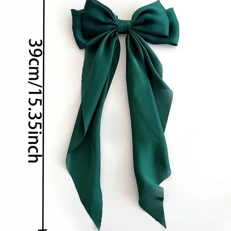 Hair Bow Clip Mix Womens Large Bow Ribbon Barrettes Steel Hairpin Satin Hair Clip Hair Accessories, Bow Ribbon bow scrunchies, Floral bow scrunchies, Peal bow scrunchies, Black, White, Green, Pink, Red, Blue, gift recommendation 1