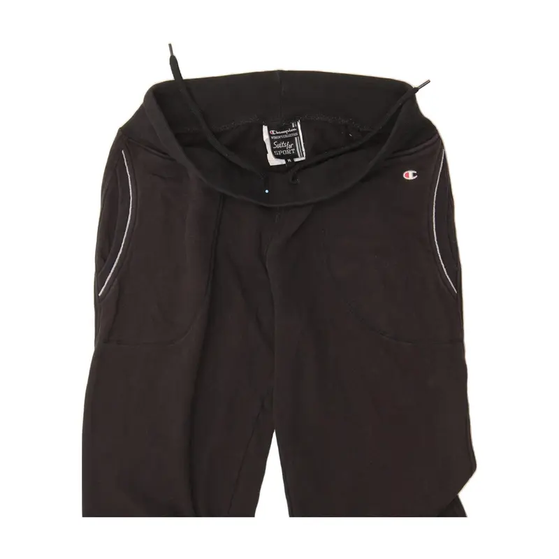 Pre-Owned Vintage CHAMPION Womens Tracksuit Trousers Joggers UK 12 Medium  Black Cotton 3