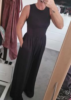 Product Review of [4 colours, UK size 6-28] Solid Sleeveless Wide Leg Jumpsuit from 🎀**🎀 1