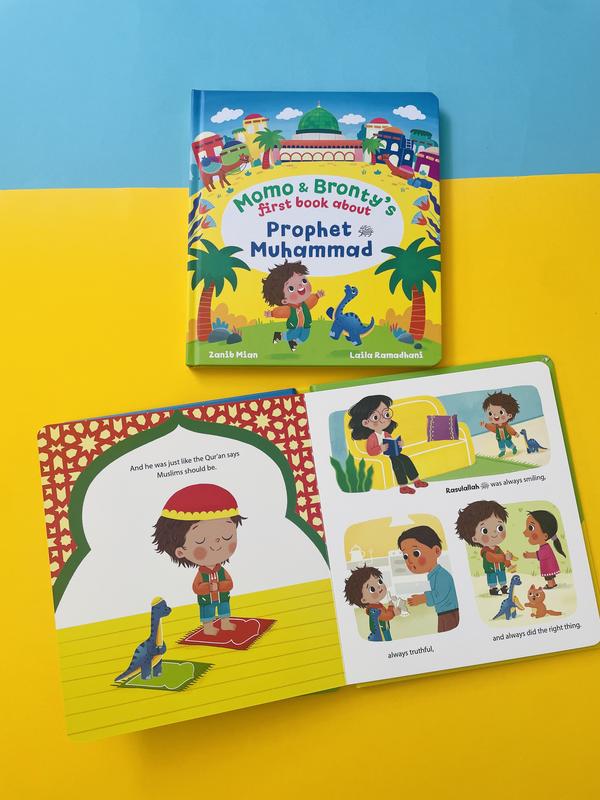Momo & Bronty's First Book About Prophet Muhammad (saw) Hardback board book for toddlers 0-3 3