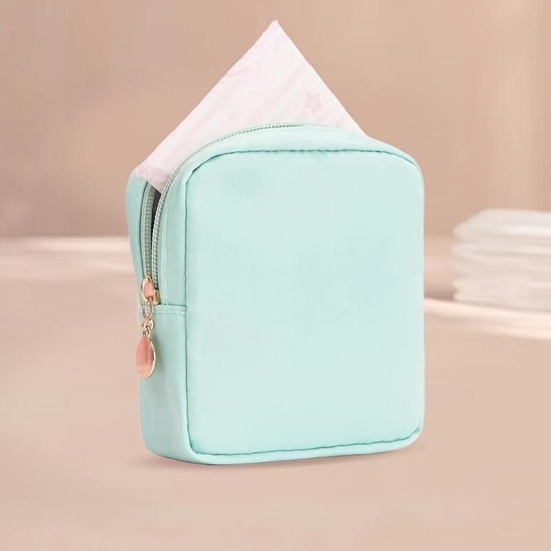 Solid Color Sanitary Storage Bag, Mini Makeup Bag Purse, Small Cute Makeup Bag Cosmetic Zipper Pouch, Portable Travel Storage Bag, Sanitary Napkin Storage Bag, Versatile Storage Clutch Bag For Women 7