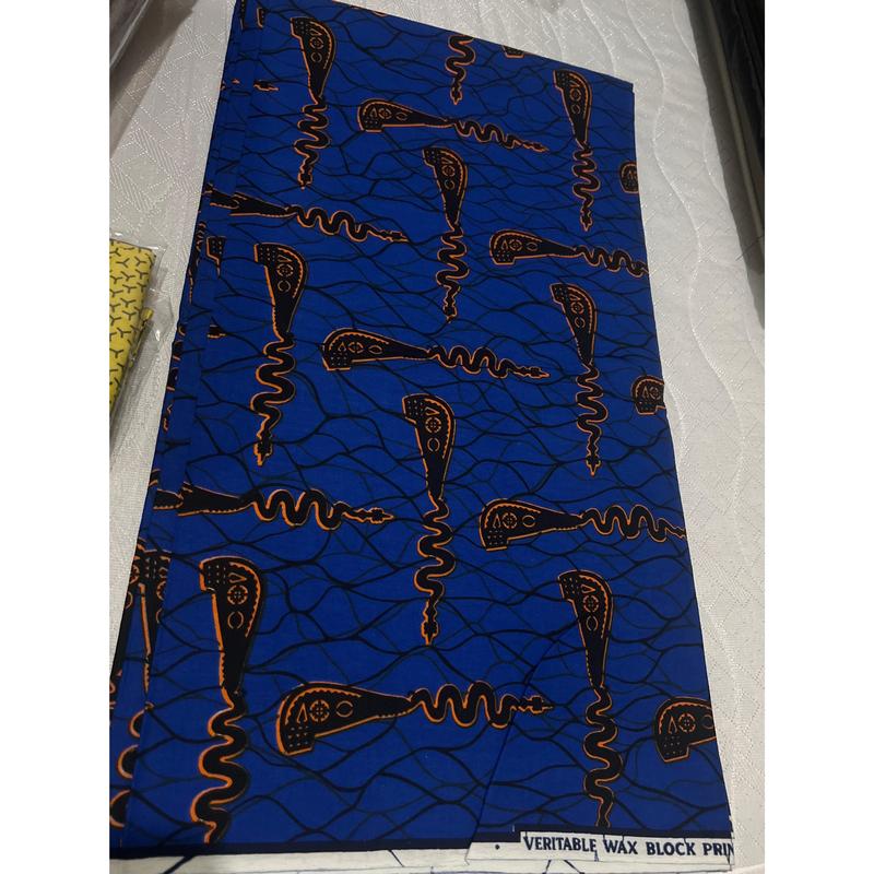 African Ankara Cotton Print Fabric 6 Yards 1