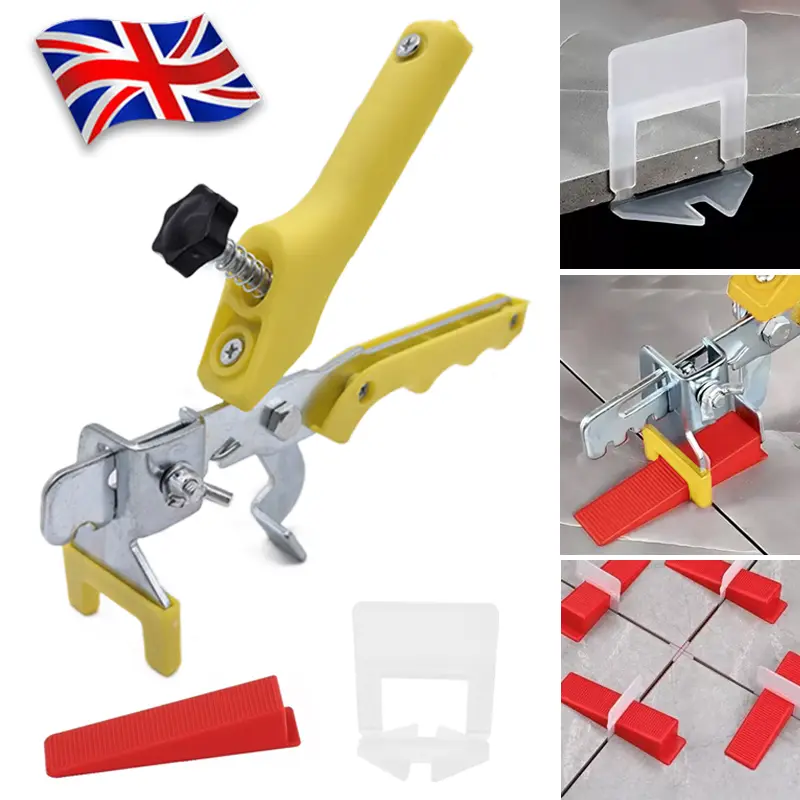 100pcs 2/3mm Tile Leveling Spacer System Kit - Tool Clips, Wedges for Flawless Flooring Installation in UK - Lippage Plier for Ultimate Tile Alignment Precision 0