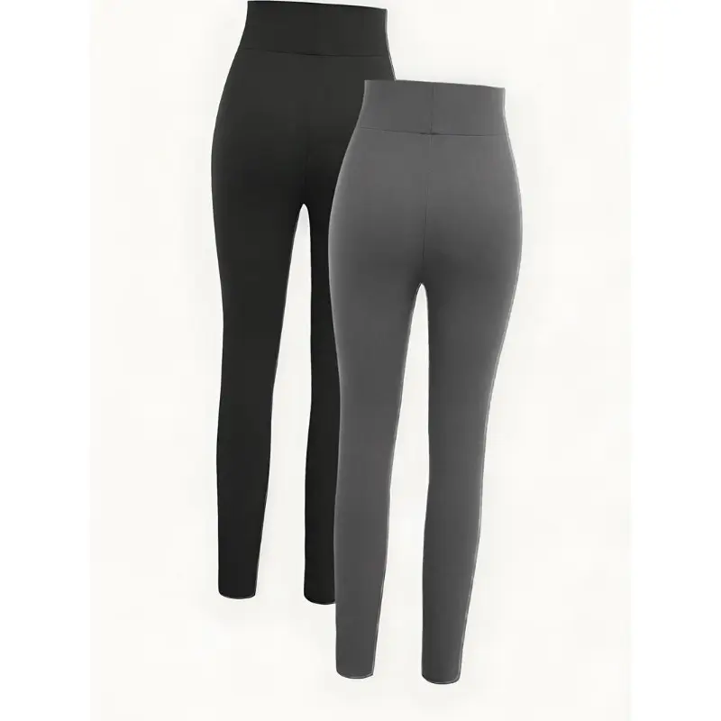 Girls' Solid Thermal Lined Leggings, Casual Comfy Warm Skinny Pants for Fall & Winter, Girls Bottoms for Daily Wear 7