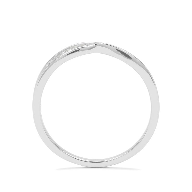Dainty Diamonds Sterling Silver Twist Ring 1