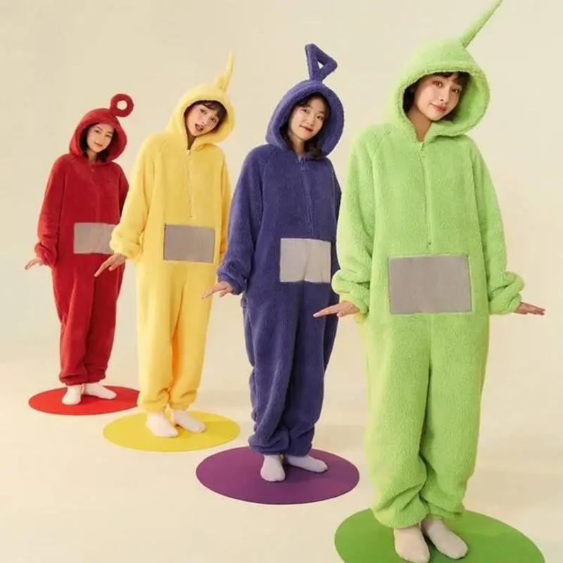 Kids Adult Costumes Soft Long Sleeves Piece Pajamas Costume Lala Home Clothes Cosplay Adult Unisex Party Wear 3