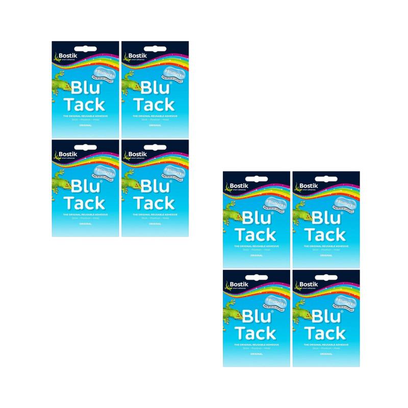 Bostik BLU TACK Original Adhesive Reusable Sticky Blue, Craft Art Clean Handy, DIY Strong Hold Stretching 60g 4