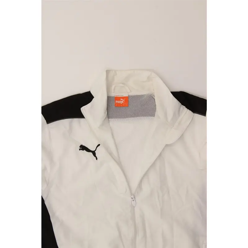 Pre-Owned Vintage PUMA Mens Graphic Tracksuit Top Jacket Small White Colourblock Polyester 4