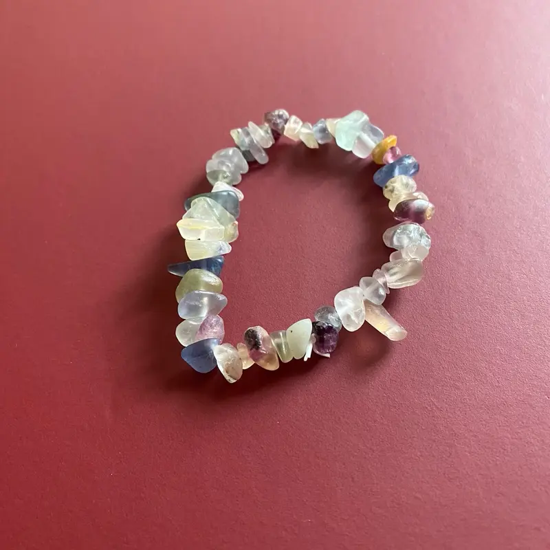 Natural Fluorite Stone Crystal Bracelet 2