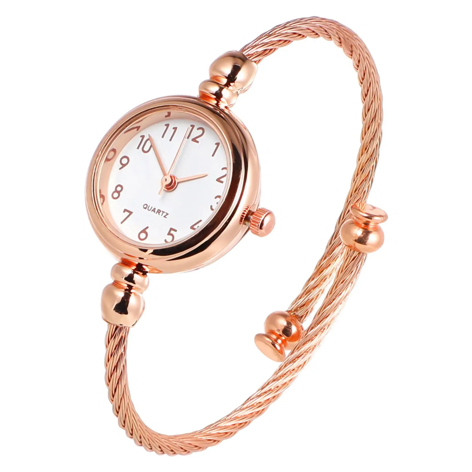 WOMEN'S Fashion Analog Quartz Bangle Cuff Wristwatch Bracelet with Wire Band Numerals watch  women watches wrist gold ladies