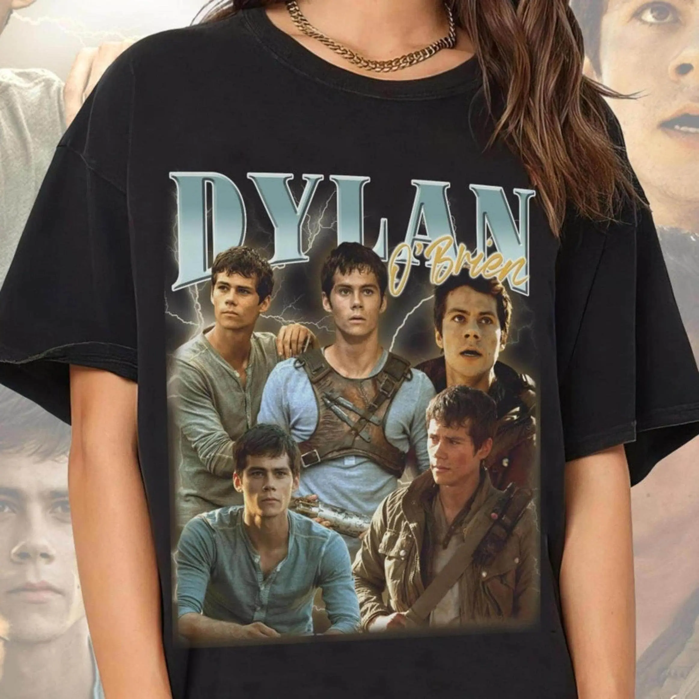 Dylan Obrien, Dylan O'Brien, Unisex Style Gift for Fans, T-shirt, Crew Sweatshirt, and Hooded, Vintage Homage  -Tee-Store