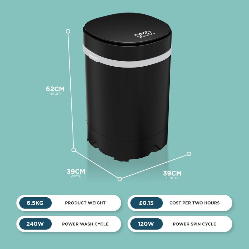DMD 2 In 1 Portable 3kg Washing Machine & 2kg Spin Dryer 2