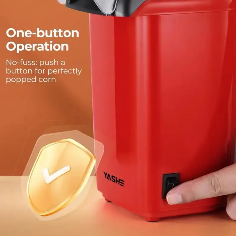 Hot Air Popcorn Maker Machine - 1200W Electric Popcorn Popper with One-Button Operation, Healthy Oil-Free Snacks, Ready in 2 Mins, Perfect for Home Movie Nights, Kids Parties, and Family Gatherings 3