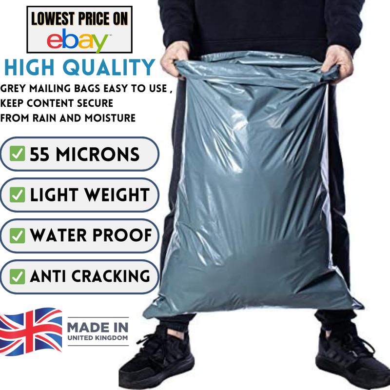 GREY MAILING BAGS STRONG POLY POSTAL POST POSTAGE SELF SEAL PACKAGING STRONG 6
