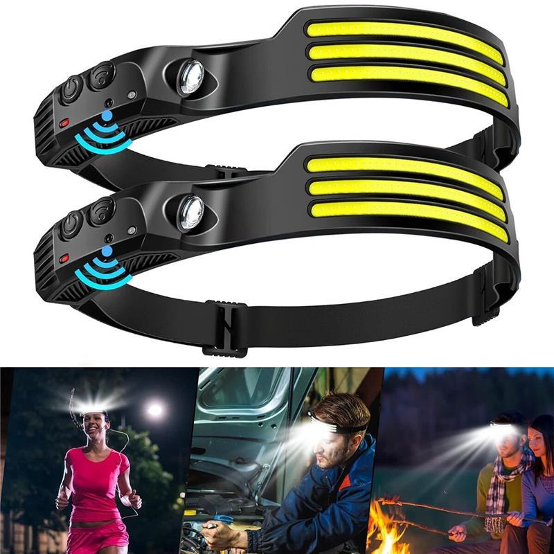 Led Headlamp USB Rechargeable Headlight Torch Work Light Bar Head Band Lamp 0