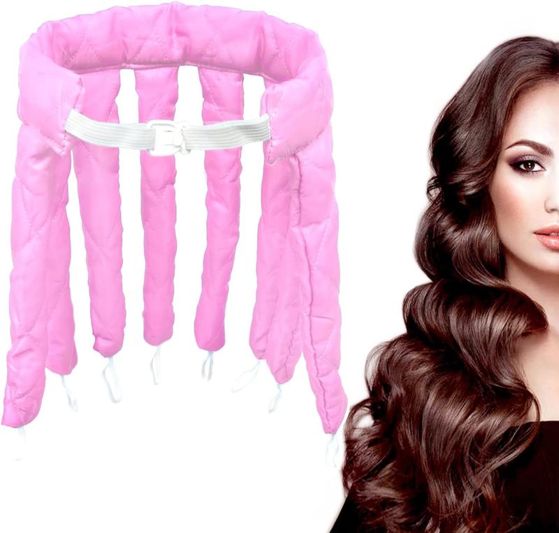 Heatless Curling Rod - Soft No Heat Hair Curlers for Overnight - Hair rollers with satin bag(pink) Haircare 0