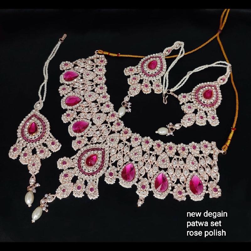 O700 LATEST STYLISH KUNDAN CHOKER WEDDING PARTY TRADITIONAL NECKLACE SET 1