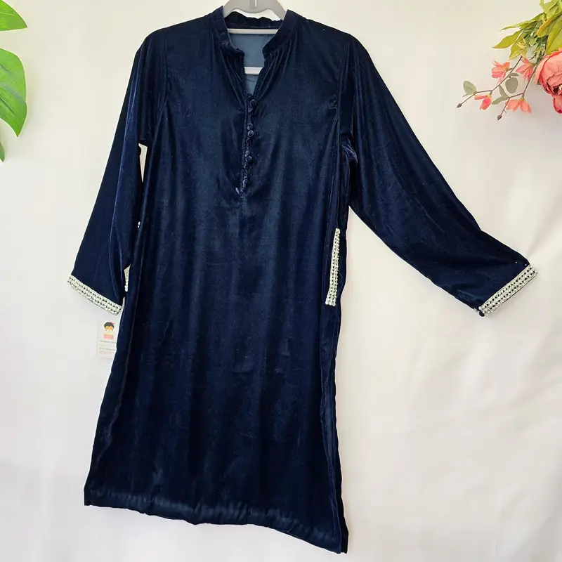 Zinc Velvet Kurta Partywear ,Winter Velvet Kameez, Designer Velvet Suit 2