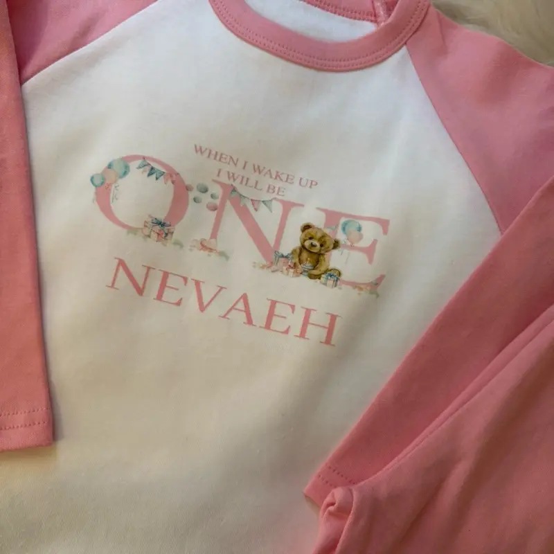 Personalised Children's Birthday Pyjamas - Pink or Blue, Any Theme 5
