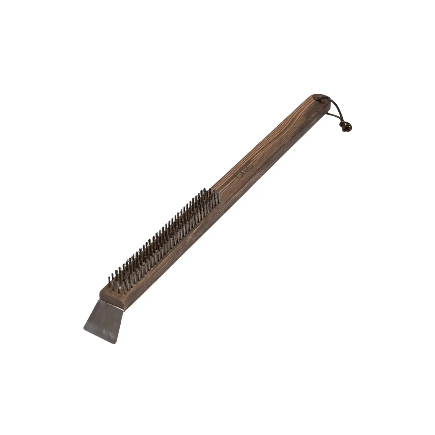 Pizza Stone & BBQ Wire Cleaning Brush With Scraper - Long Handle Stainless Steel Brushes Scraper Perfect for Pizza Ovens & BBQ's - Gino Pizza Ovens 