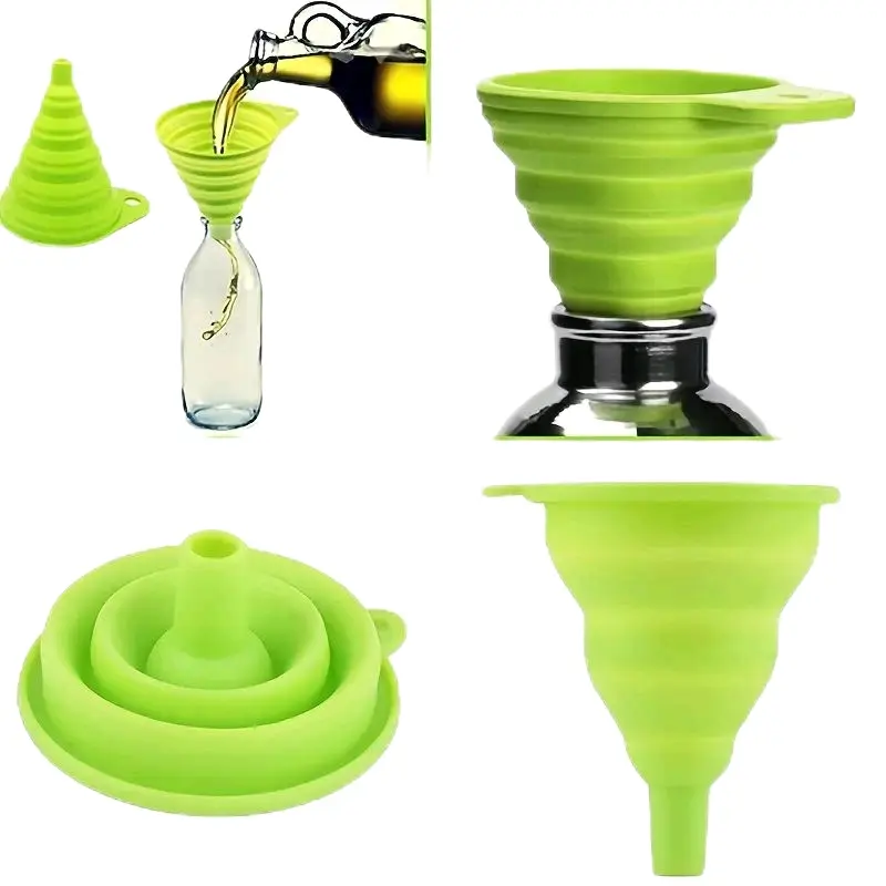 Collapsible Funnel for Kitchen Utensils - Silicon Material Bpa Machine Portable Silicone