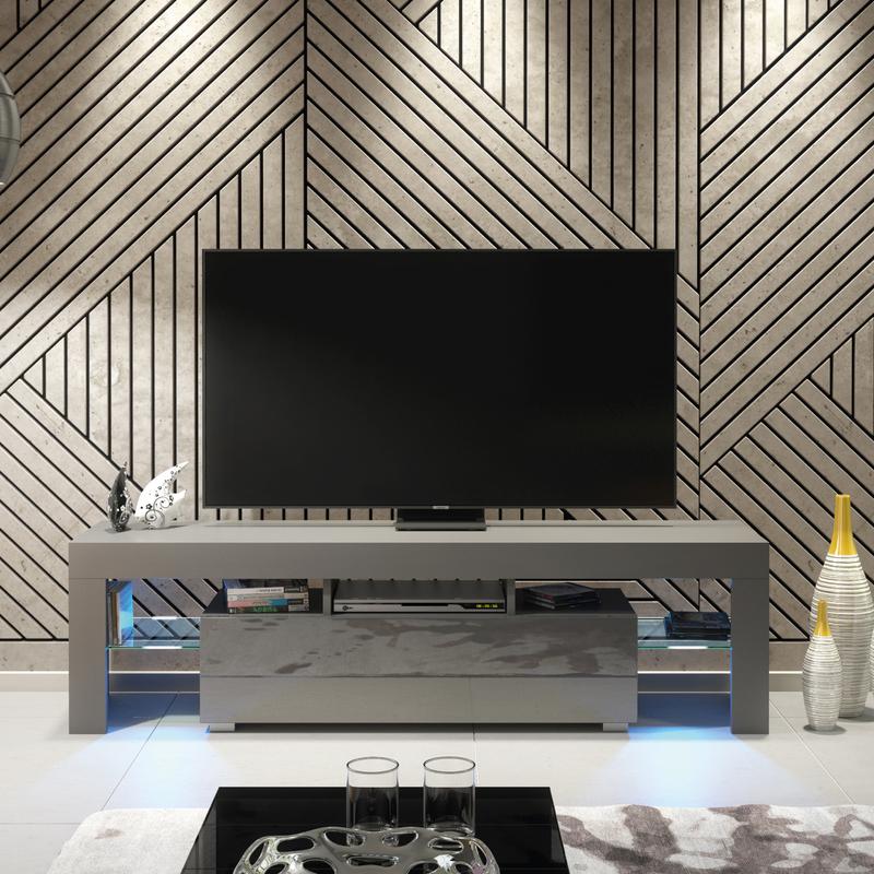 Aria TV Unit 160cm with High Gloss Doors and LED Lighting - Creative Furniture 7