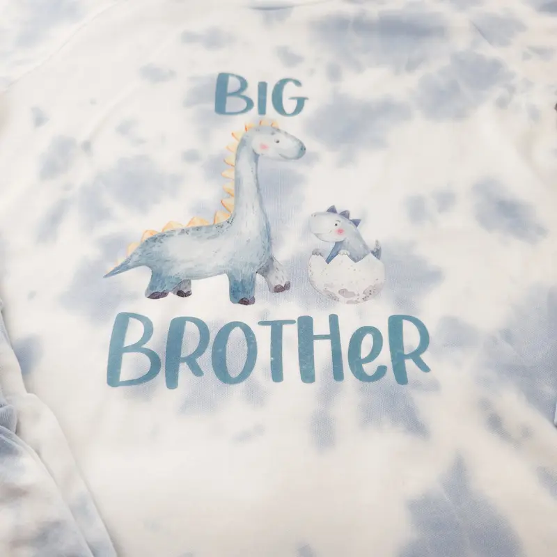 Dovitee Limited Big Brother Tie Dye Loungewear Set for Boys - Tie-Dye Blue, 100% Cotton, Raglan Sleeves, Elastic Waistband, Sizes 12-8 Years 4