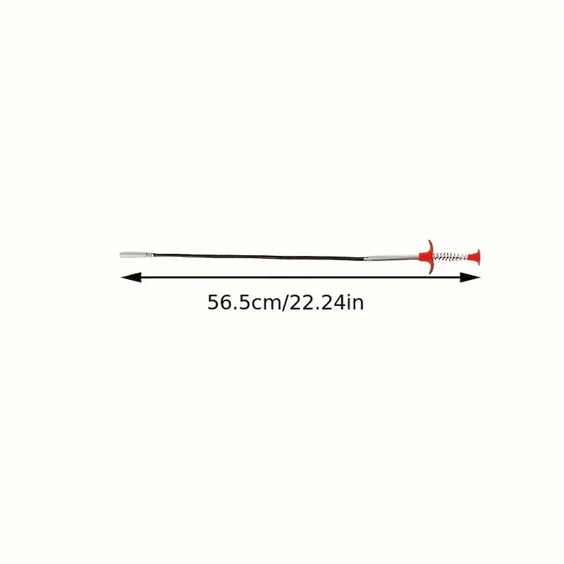 1pc 56.49cm Drain Clog Remover Tool, Drain Cleaner Hair Clog Remover, Shower Drain Clog Remover Tool, Sink Snake, Drain Hair Remover For Shower, Kitchen Sink Bath Tub Bathroom, Bathroom Accessories 6