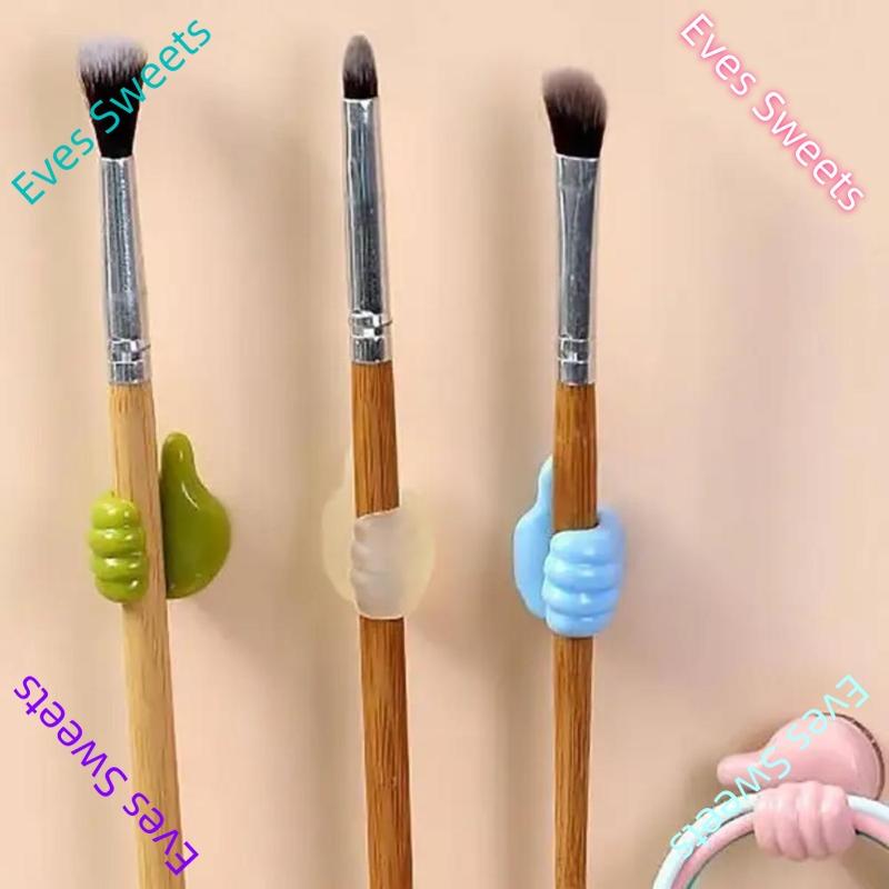Thumb Wall Hook, 5 Counts Cute Decorative Self Adhesive Cable Hook, Cable Clip Hook, Cable Organiser, Desk Accessories, Bedroom Accessories, Room Decor, Home Decor, Gift for Girlfriend, Gift for Boyfriend, Mens Gifts 4