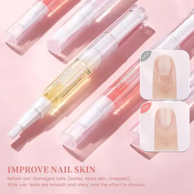 Nutrition Nail Oil Pen: Cuticle Treatment & Age-Defying Revitalizer Comfort Blend Applicator Vitamins Nail Art Nourishing Nail Care 1