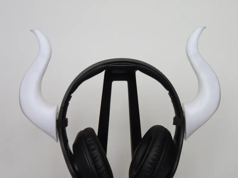 Headset Horns Demon 3D Printed | Headphones Accessory | VELCRO Brand ONE-WRAP Reusable Ties | Perfect For Streaming Gaming Costume Cosplay Accessories Aesthetic 2