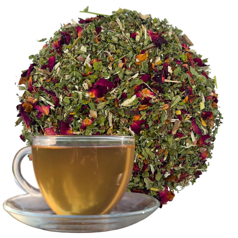 FLAT TUM-T Herbal Beverage, Cinnamon & Sweet Rose Petals, Natural, Marshmallow Root & Leaf body tea tummy 1