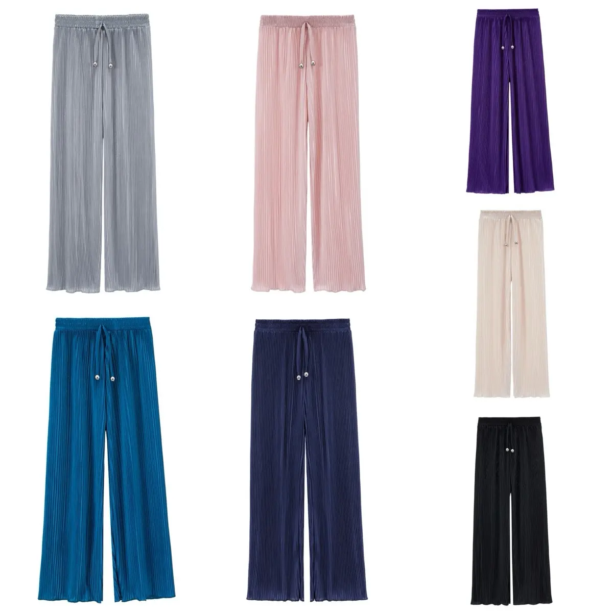 STM Boutique Girls Comfort Plisse Trousers, Size 5-13 Years, Elegant Pleated Design