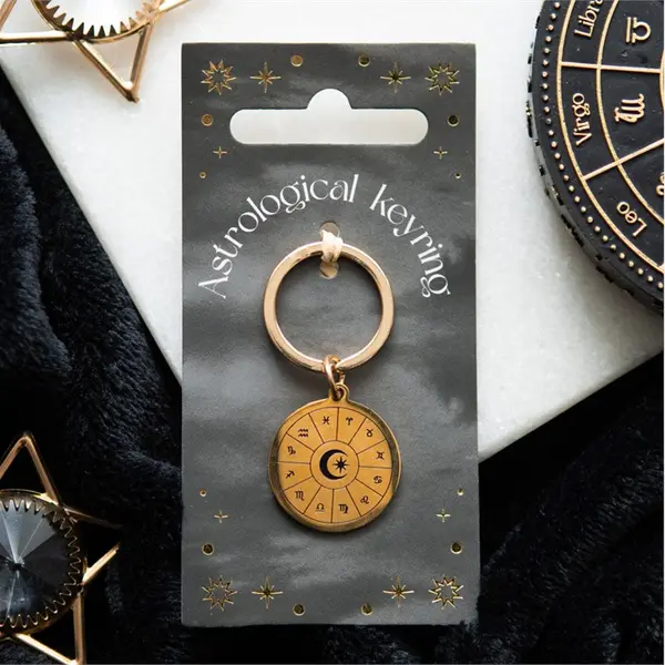 Astrology Wheel Keyring - Perfect for keys 3