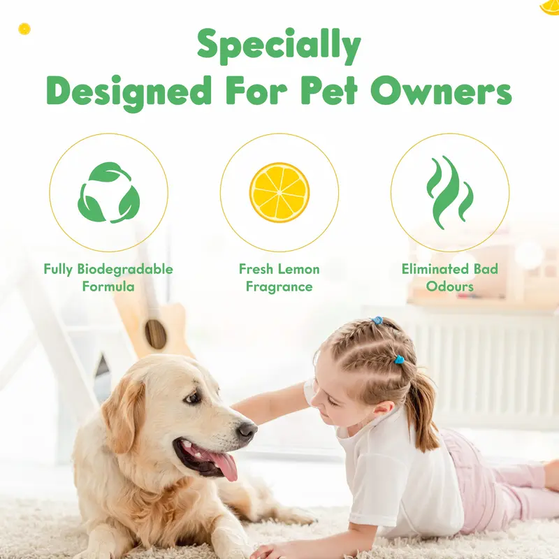 5L Purrcare Pet Disinfectant Lemon Fragrance -Powerful Formula Cleaner, Deodoriser For Kennel, Cattery, Outdoor Surfaces & Artificial Grass-Biodegradable-Dog Safe 2