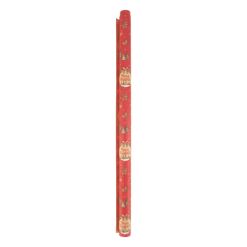 Christmas Wrapping Paper Gift Wrap Natural Kraft Paper Ribbed Eco Wrap Red Brown Bulk Pack 12M Festive 4 Pack 5