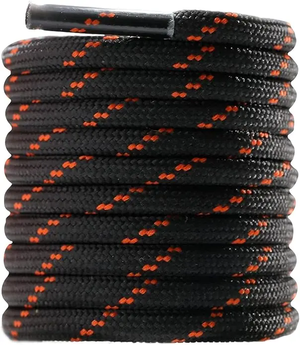 Round Work Boot Laces Heavy Duty,Strong Boots Laces for Walking Boots,Hiking Boots, Steel Toe CapBoots, Safety Boots, Hunting Boots,Thick Replacement Boot Shoelaces for Men Women Adults 0